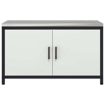 Kitchen Storage Cabinet with Drawer with Shelf White Steel
