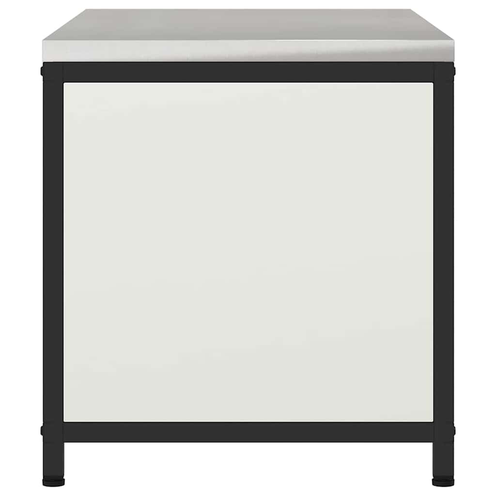 Kitchen Storage Cabinet with Drawer with Shelf White Steel