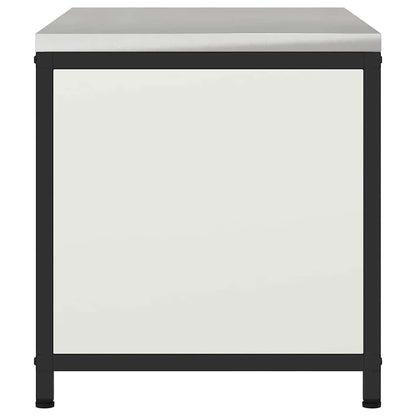 Kitchen Storage Cabinet with Drawer with Shelf White Steel