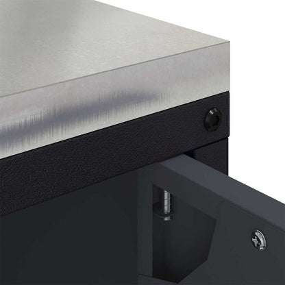 Kitchen Storage Cabinet with Shelf with Door Anthracite Steel