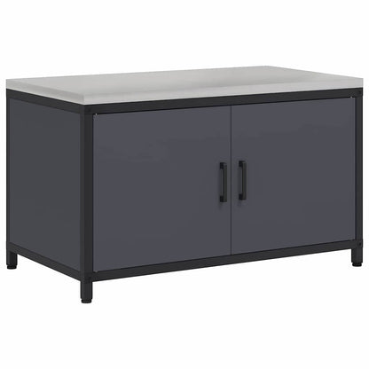 Kitchen Storage Cabinet with Shelf with Door Anthracite Steel