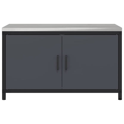Kitchen Storage Cabinet with Shelf with Door Anthracite Steel