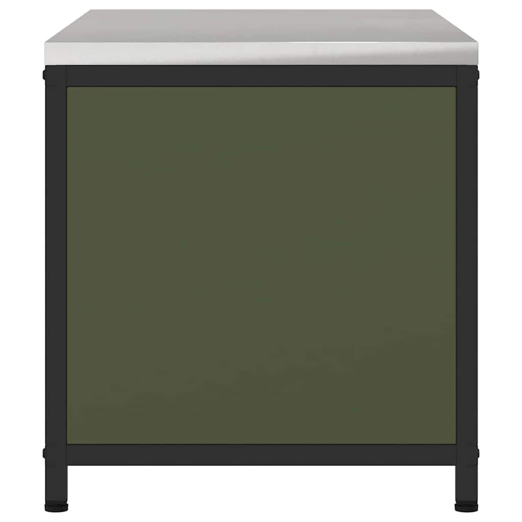 Kitchen Storage Cabinet with Shelf with Door Olive green Steel