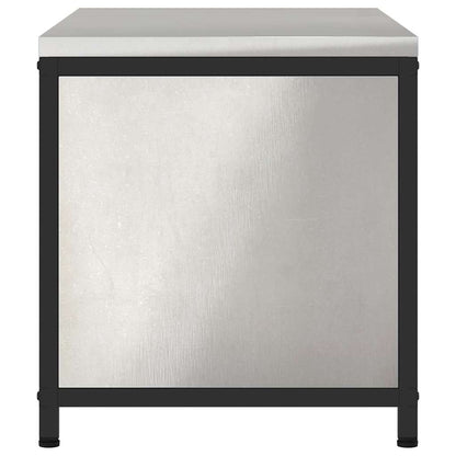 Kitchen Storage Cabinet with Shelf Silver Stainless steel