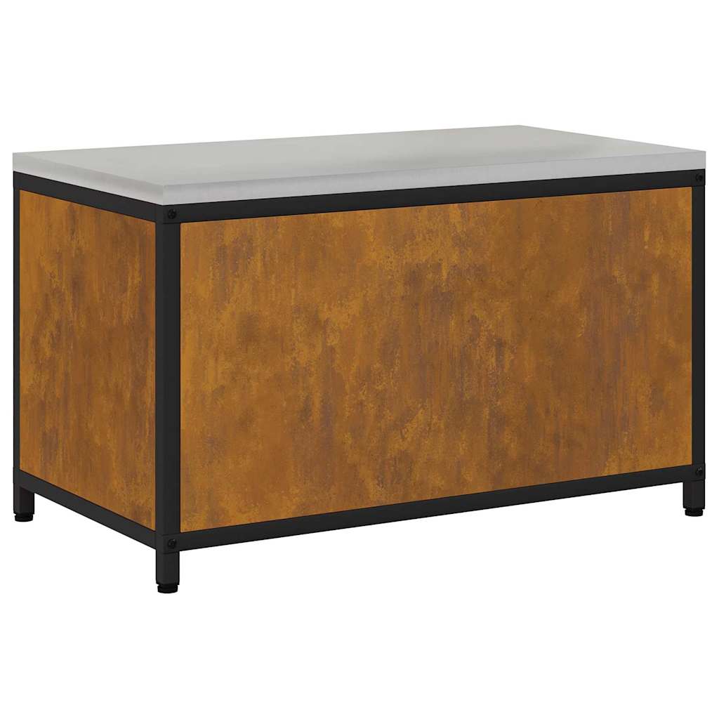 Kitchen Storage Cabinet with Shelf Rusty Weathering steel