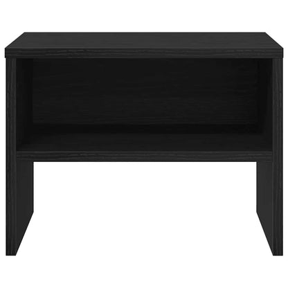 Bedside Cabinet Black oak 40 x 40 x 30 cm Engineered wood