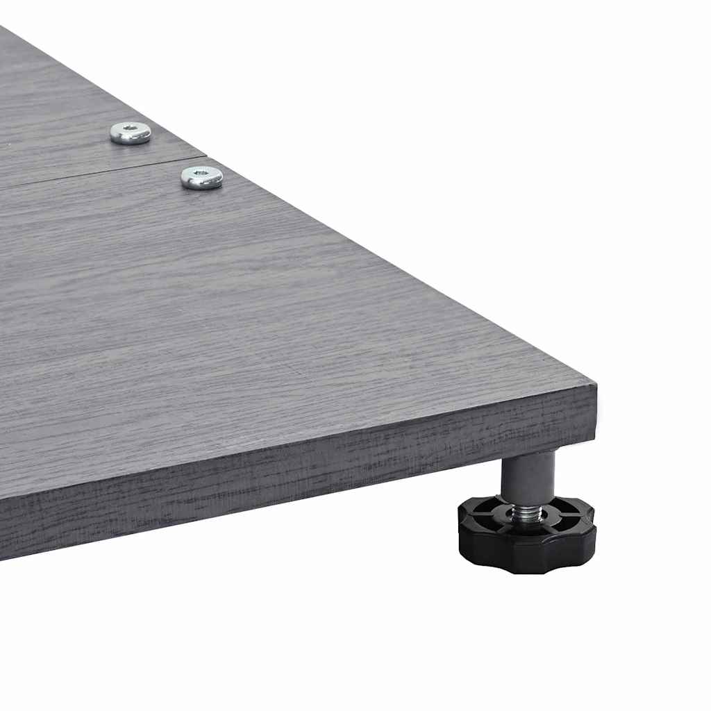 Outdoor Umbrella Base Dark grey wood look 45 x 45 x 31 cm Steel