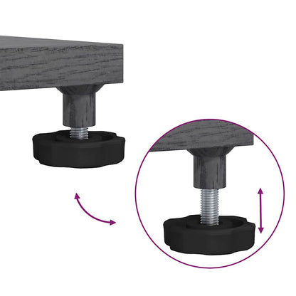 Outdoor Umbrella Base Dark grey wood look 45 x 45 x 31 cm Steel