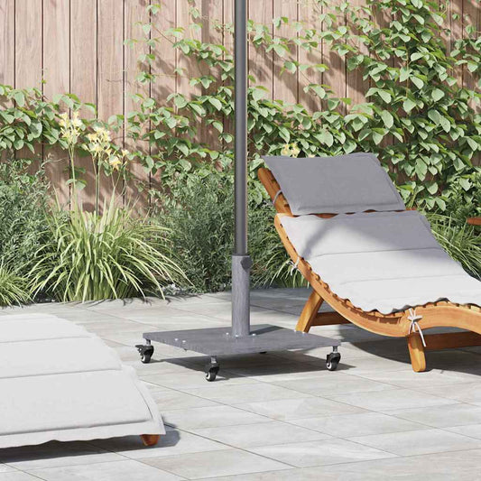Outdoor Umbrella Base Dark grey wood look 45 x 45 x 31 cm Steel