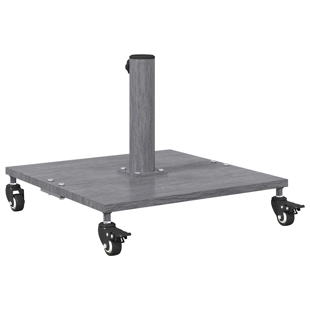 Outdoor Umbrella Base Dark grey wood look 45 x 45 x 31 cm Steel