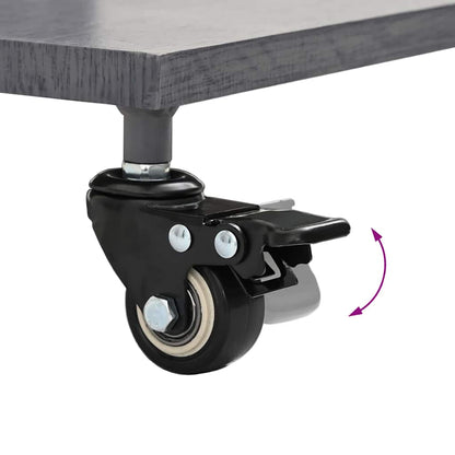 Outdoor Umbrella Base Dark grey wood look 45 x 45 x 31 cm Steel