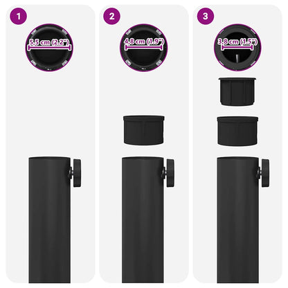 Outdoor Umbrella Base Black 45 x 45 x 31 cm Steel