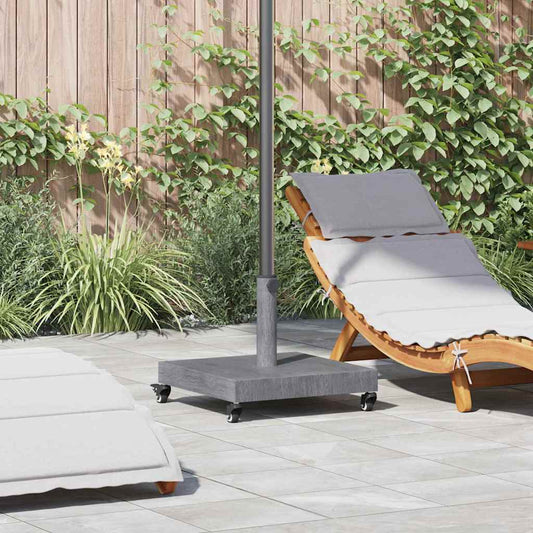 Outdoor Umbrella Base Dark grey wood look 45 x 45 x 31.5 cm