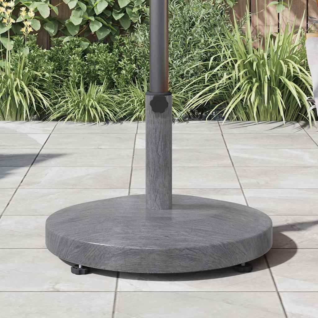 Outdoor Umbrella Base Dark grey wood look 48 x 48 x 32 cm