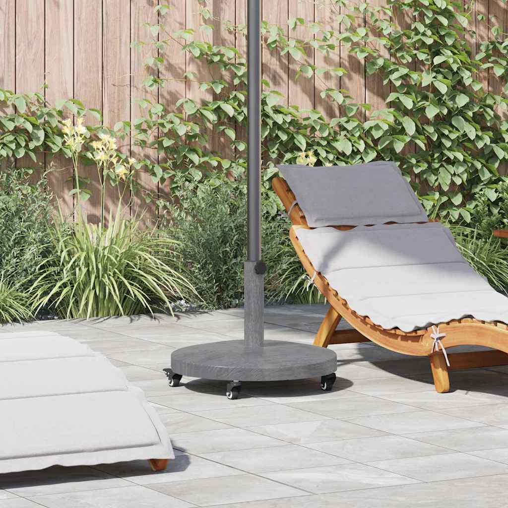 Outdoor Umbrella Base Dark grey wood look 48 x 48 x 32 cm