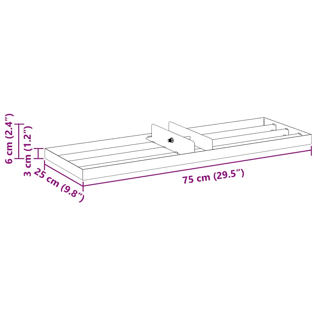Garden Leveller Replacement Head 75 x 25 x 6 cm