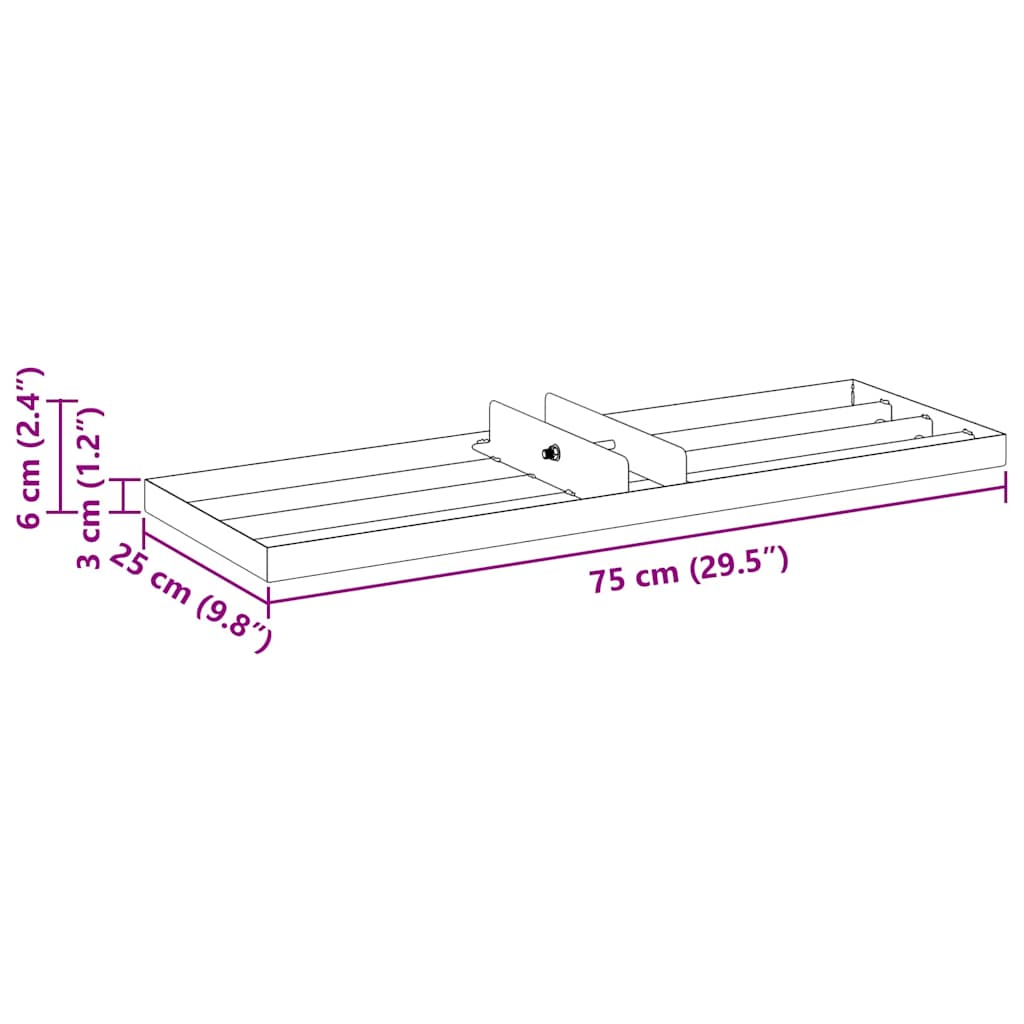 Garden Leveller Replacement Head 75 x 25 x 6 cm