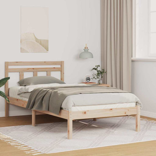 Bed Frame Brown 80 x 200 cm Solid Pine Wood