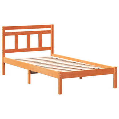 Bed Frame Brown 80 x 200 cm Solid Pine Wood
