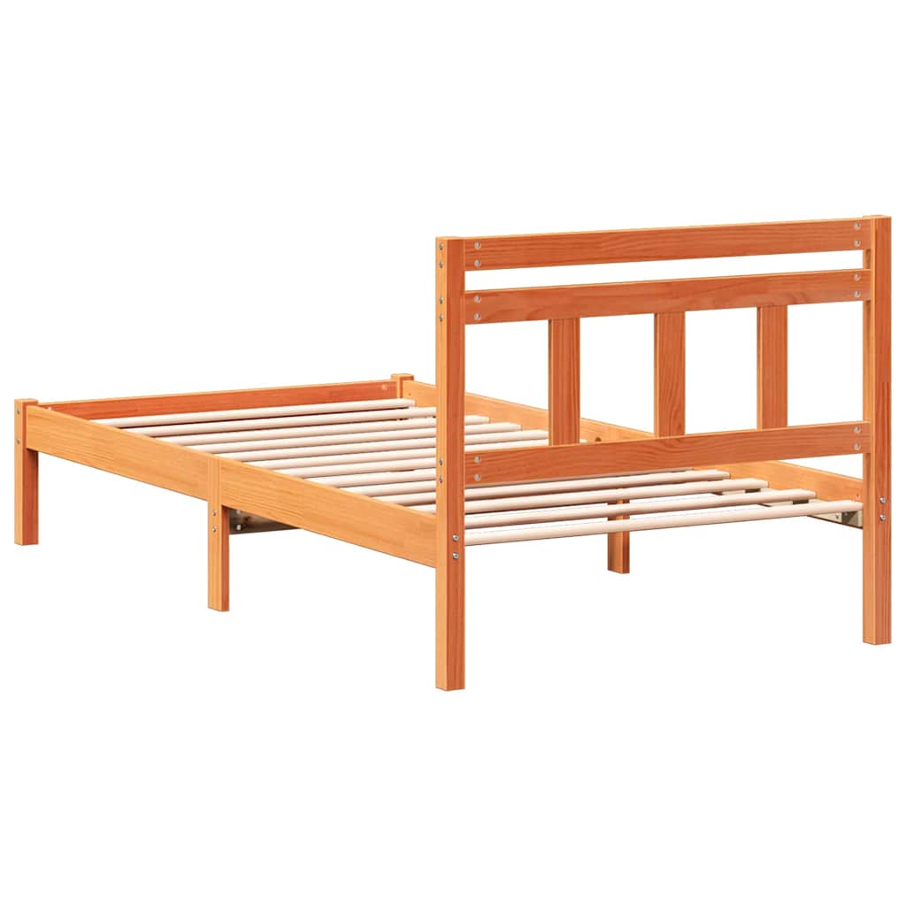 Bed Frame Brown 80 x 200 cm Solid Pine Wood