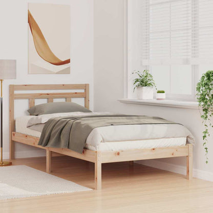 Bed Frame Brown 90 x 200 cm Solid Pine Wood