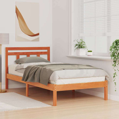 Bed Frame Brown 90 x 200 cm Solid Pine Wood