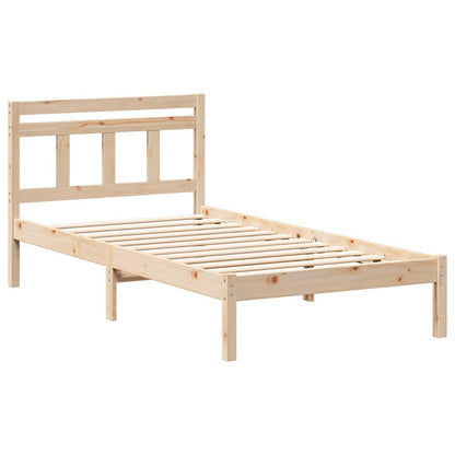Bed Frame Brown 90 x 190 cm Solid Pine Wood
