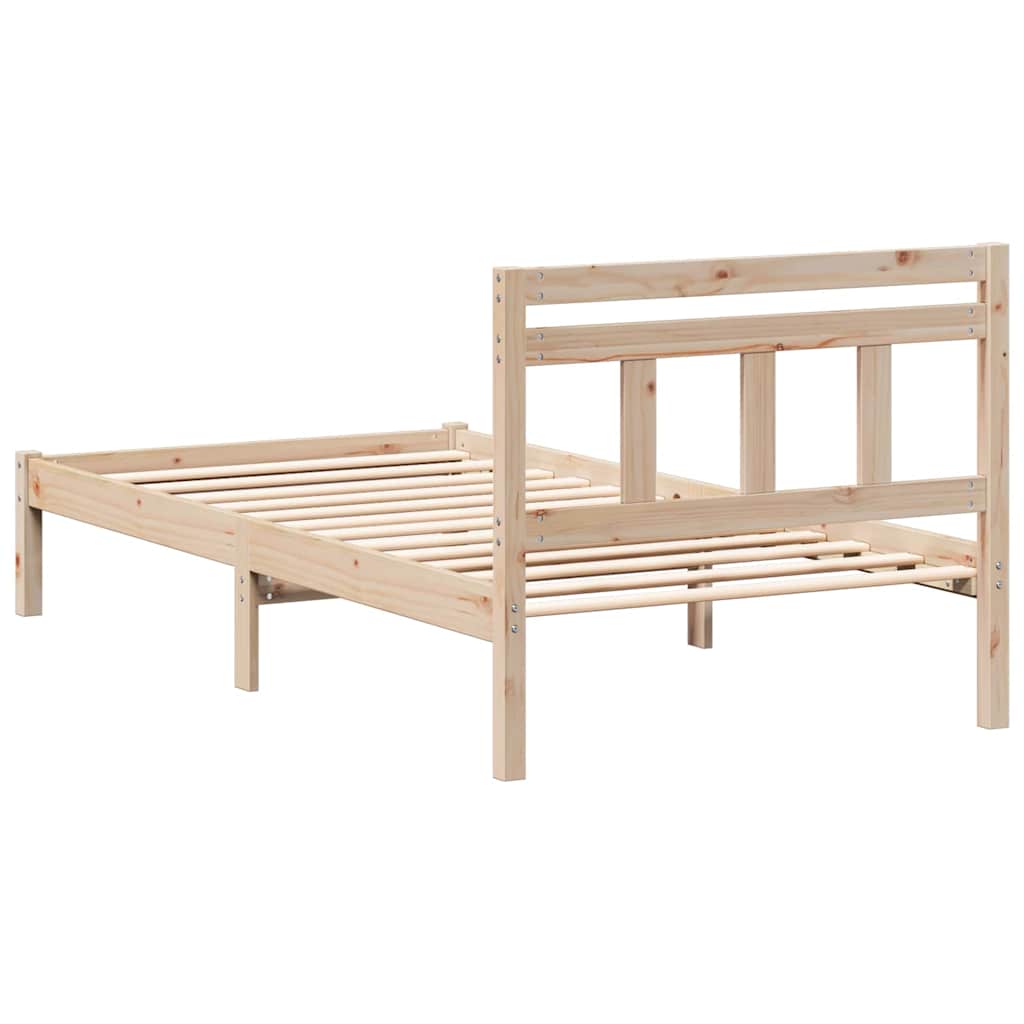 Bed Frame Brown 90 x 190 cm Solid Pine Wood