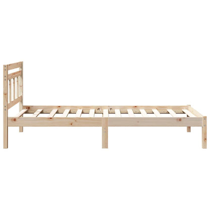 Bed Frame Brown 75 x 190 cm Solid Pine Wood