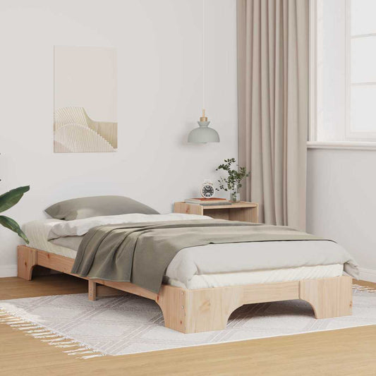 Bed Frame Brown 80 x 210 cm Solid Pine Wood