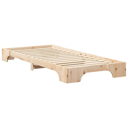 Bed Frame Brown 80 x 210 cm Solid Pine Wood