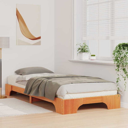 Bed Frame Brown 80 x 210 cm Solid Pine Wood