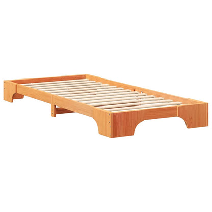 Bed Frame Brown 80 x 210 cm Solid Pine Wood