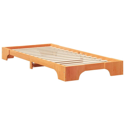 Bed Frame Brown 80 x 210 cm Solid Pine Wood