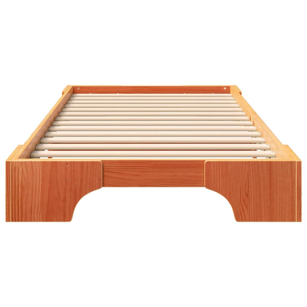 Bed Frame Brown 80 x 210 cm Solid Pine Wood