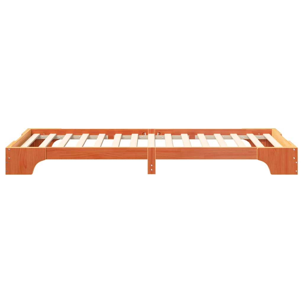 Bed Frame Brown 80 x 210 cm Solid Pine Wood