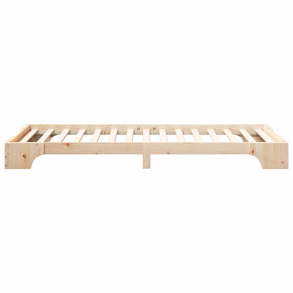 Bed Frame Brown 90 x 210 cm Solid Pine Wood
