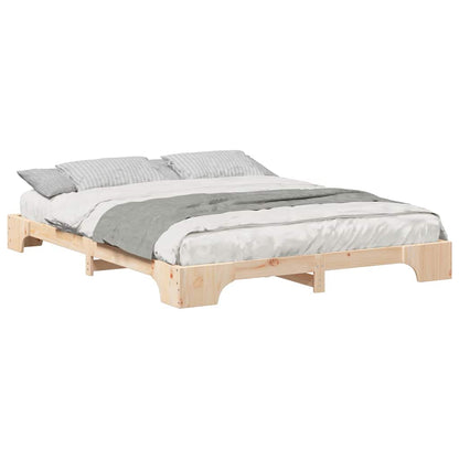 Bed Frame Brown 160 x 210 cm Solid Pine Wood