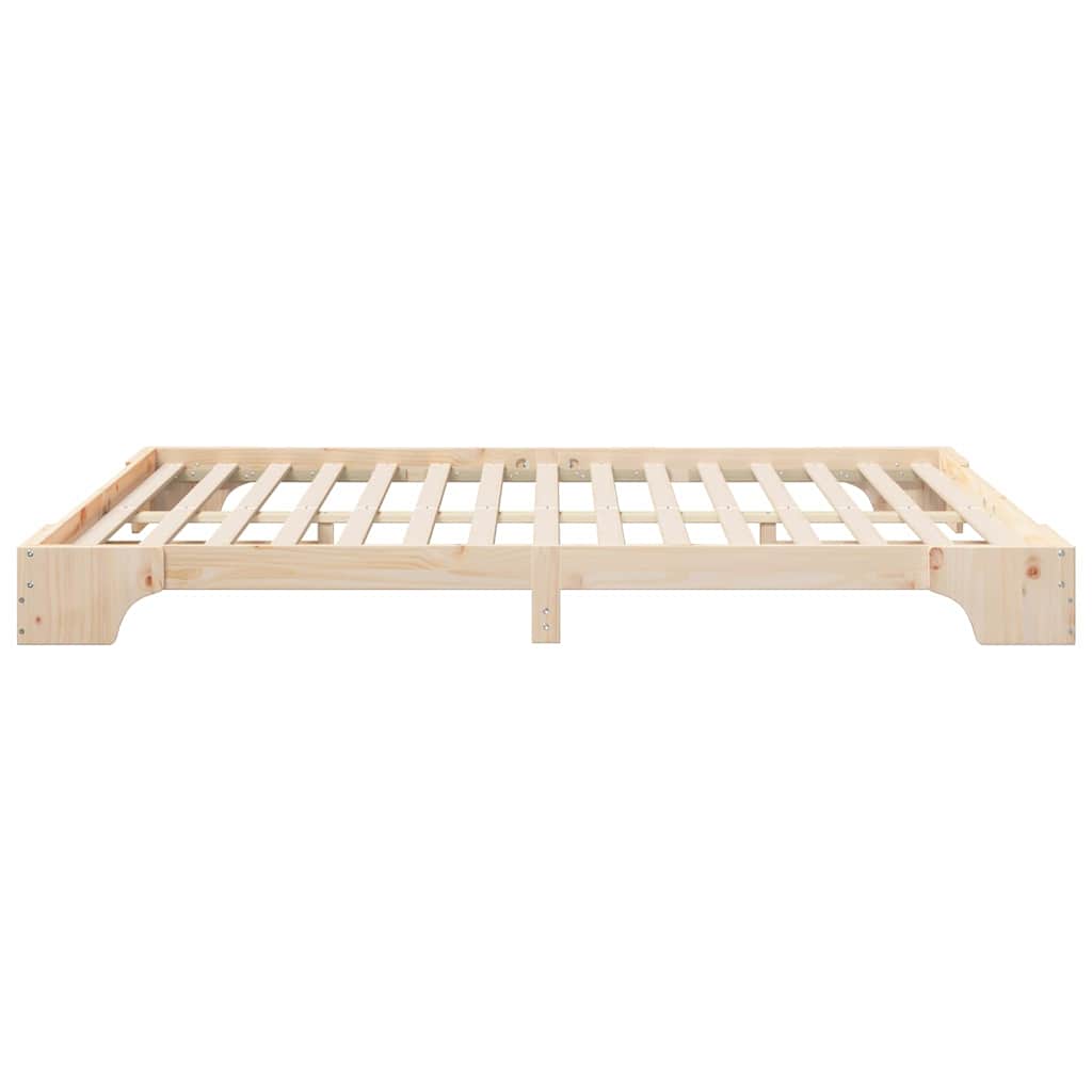 Bed Frame Brown 160 x 210 cm Solid Pine Wood