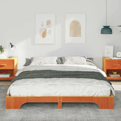 Bed Frame Brown 160 x 210 cm Solid Pine Wood