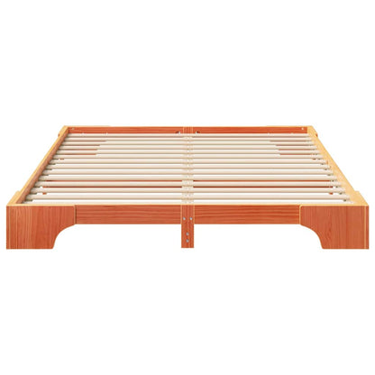 Bed Frame Brown 160 x 210 cm Solid Pine Wood