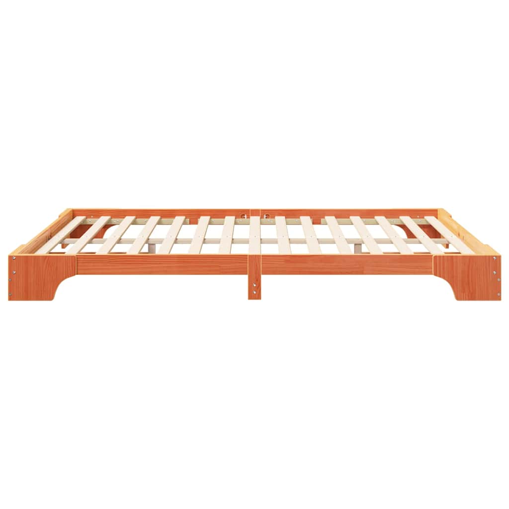 Bed Frame Brown 160 x 210 cm Solid Pine Wood