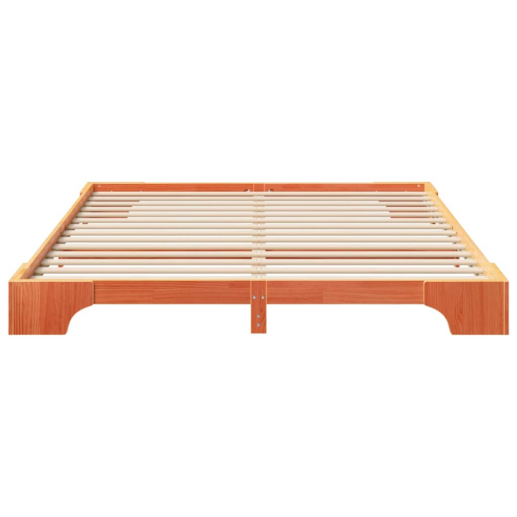 Bed Frame Brown 180 x 210 cm Solid Pine Wood