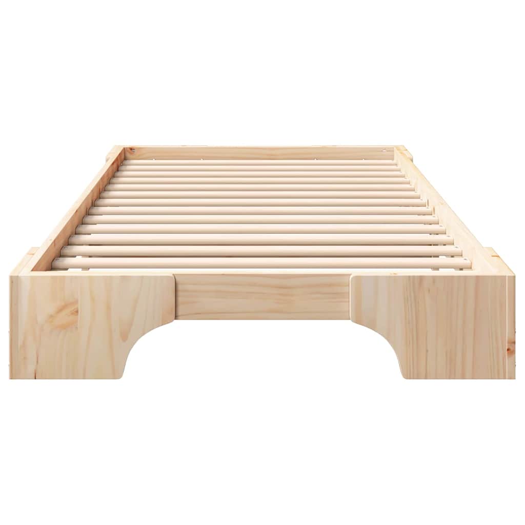 Bed Frame Brown 80 x 220 cm Solid Pine Wood