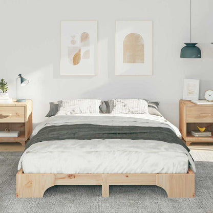Bed Frame Brown 140 x 220 cm Solid Pine Wood