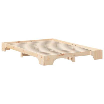 Bed Frame Brown 140 x 220 cm Solid Pine Wood