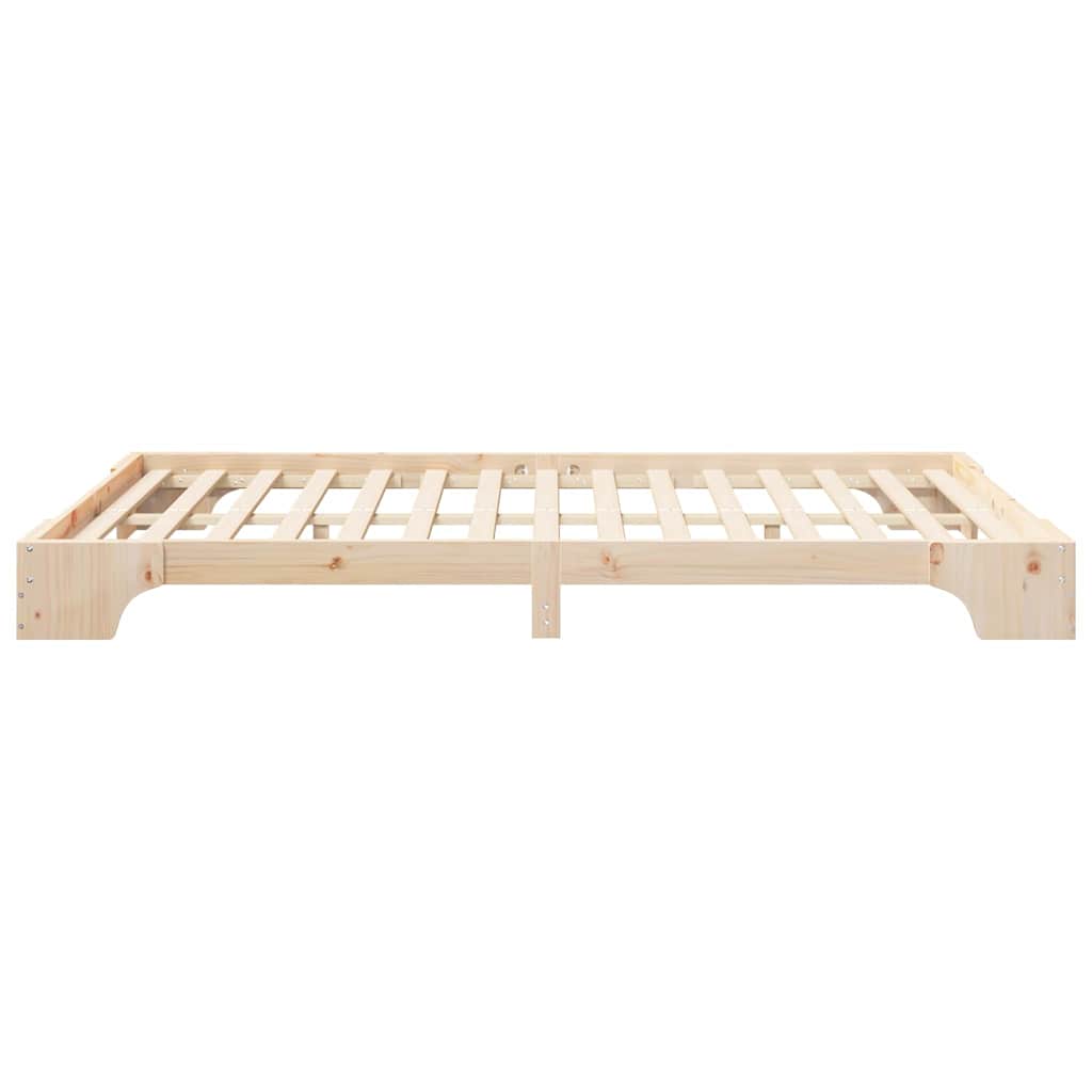 Bed Frame Brown 140 x 220 cm Solid Pine Wood