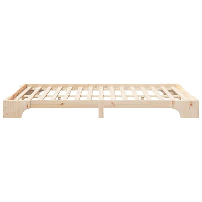 Bed Frame Brown 140 x 220 cm Solid Pine Wood