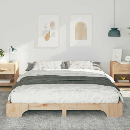 Bed Frame Brown 160 x 220 cm Solid Pine Wood