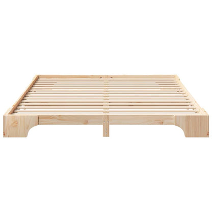 Bed Frame Brown 160 x 220 cm Solid Pine Wood